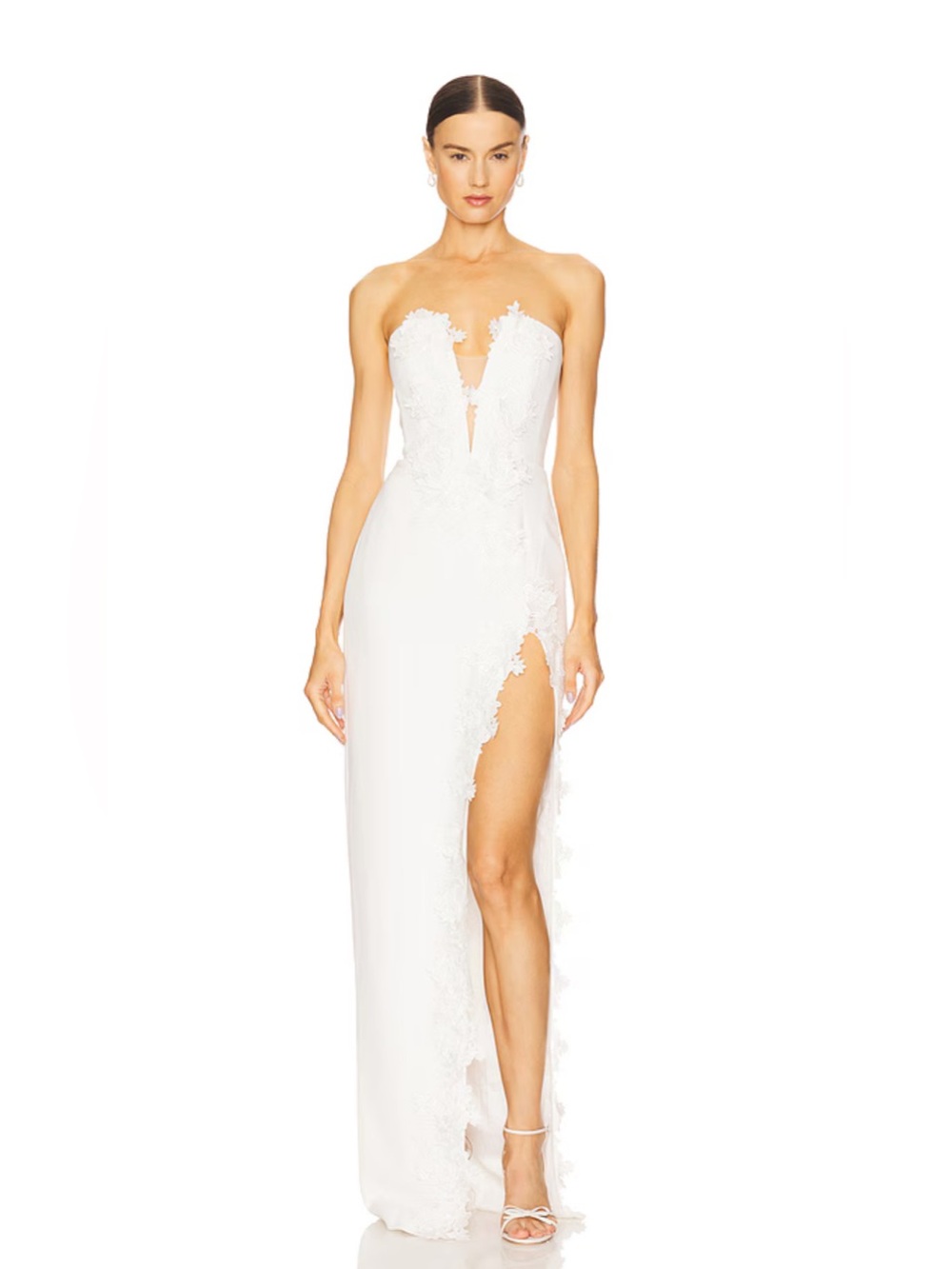 Sau Lee white bridal strapless Florence dress